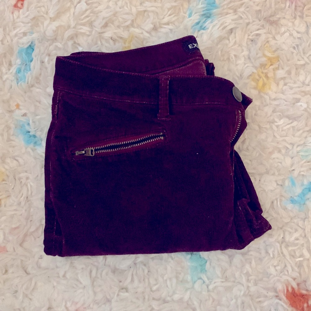Express micro chord- mid-rise Jegging